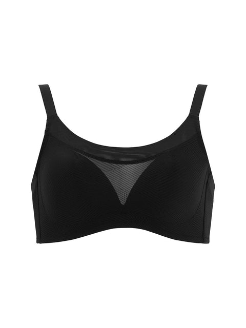 Wacoal VBB209 cooling sports bra in black, front view